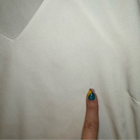 Calvin Klein size 1x White Blouse with Eyelet bell Sleeves - Picture 6 of 10